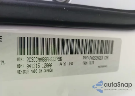 2015 Chrysler 300 Limited из США, поврежденный, VIN 2C3CCAAG8FH832796